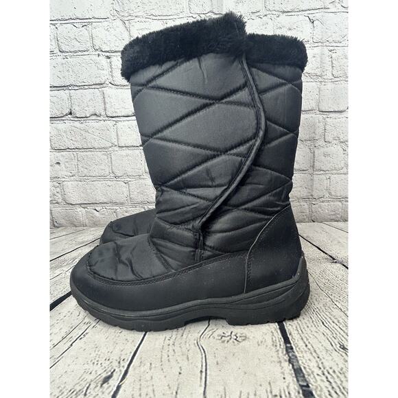 Mountain Warehouse Women’s ICE II Snow Boots With Fur Black Size 8 - Picture 1 of 8